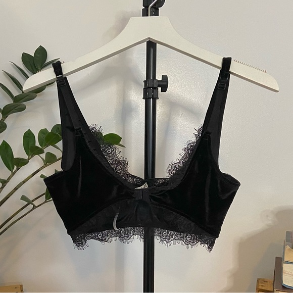 Free People Black Velvet Bra - Picture 4 of 6